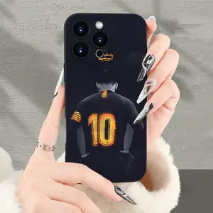 Creative Number 10 MESSI Soccer Player Pattern Phone Case, Shockproof And Drop-Resistant Matte TPU Soft Protective Cover, a Gift for Both Men And Women for Birthdays Or Holidays, Compatible with Iphone 16 15, 14, 13, 12, 11, Pro Max