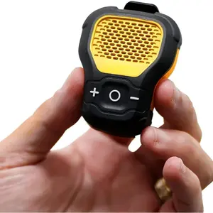 Wearable Audio (New Version), Wireless Portable Clip-on Audio (Non-Magnetic), Built-in Hands-Free Music/Call Microphone, Audio (Yellow)