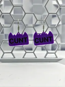 Purple Cunt Earrings