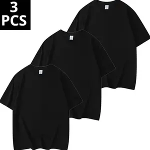 3-Pack Unisex 180G Cotton T-Shirts - Breathable Comfortable Versatile Casual Tees Streetwear Crewneck t shirt t shirt for men men graphic tees trendy t-shirts