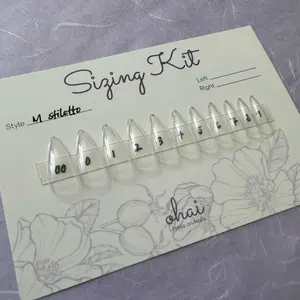 Sizing kit for press on nails