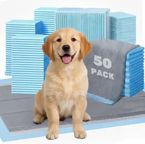 Small Puppy Pad - 17"x23" 50 Pack, Super Absorbent Waterproof, Odor Eliminating, Leak-Proof, 6-Layer Ultra Charcoal Dog Training Pads, Disposable Pee Pad for Puppies, Dogs, Cats & Rabbits
