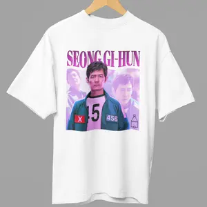 Squid Game2 T-Shirt, Graphic Tee Classic Cotton, Korean Drama Shirts, Vintage Lee Jung-Jae Tshirt, 456 Player Shirt, Squid Game2 gift Shirt