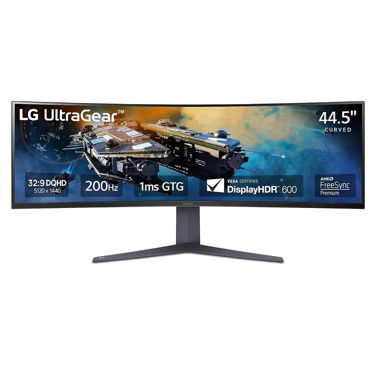 LG UltraGear 45GR65DC-B 44.5" 32:9 DQHD 200Hz Curved VA HDR Gaming Monitor, Black