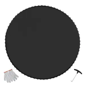 Replacement Trampoline Mat for 15ft Round Trampoline — 96 V-Rings, UV-Resistant PP Mat, Fits 7" Springs, Includes Spring Tool