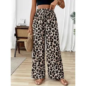 Women’s fashionable leopard-print wide-leg pants and drawstring casual pants are suitable for summer beach vacations and office wear, and are also the perfect choice for concerts and coffee dates. GARMENTARY