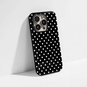 Trendy Polka Dot iPhone Case Cover, Romantic Gift for Couples, Anti-Scratch Magnetic Design, Fits iPhone 11-17 Series, Elegant and Durable