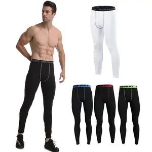 Fitness Pants Men's Sports Tights Basketball Running Bottoming Quick-Drying Breathable Workout Clothes Sports Pants One Piece Dropshipping