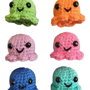 Handmade Mini Crochet Octo Magnet - Colorful & Adorable Octopus Magnets in Green, Orange, Pink, Purple, Blue & Aqua