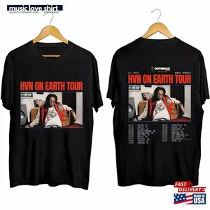 Lil Tecca Hvn On Earth Tour 2024 Shirt Fan Concert T-shirt Classic AL8