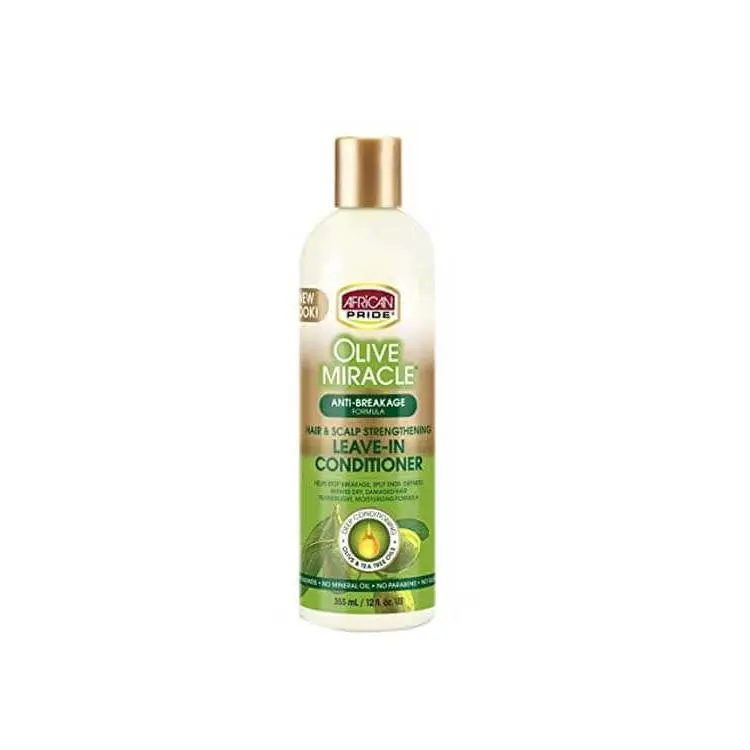 African Pride Olive Miracle Daily Hydration Oil Moisturizer Lotion, 12 oz Organic Afro Haircare with Tea Tree - Deep Conditioning, Prevents Dryness, Leaves Silky Hair, Packaged Infused Afro Leave-On Treatments, Leave-On Leave-In Treatments