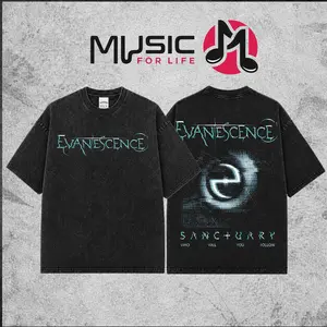[ mussic ] Who Will You Follow - Sanctuary World Tour 2026 For Evanescence Concert Outfit High-quality Acid Washed Cotton T-Shirt, Streetwear Style Shirt Rock Band Shirt, Sanctuary Album Merch, Amy Lee Evanescence Rock Fan Graphic Tee, For Rock Lover