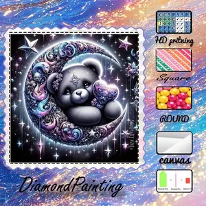 5D-DIY, advanced velvet canvas, diamond art, diamond painting kit, starry sky AB drills, fairy dust drills, crystal drills, perfect home decoration, handmade diamond art painting kit, special craft diamond art kit, Round