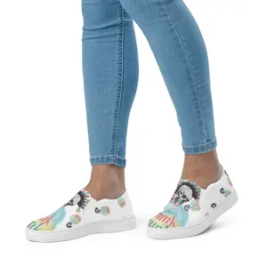 PUNKER CANDY SKULL Women’s slip-on canvas shoes