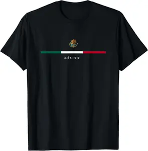 Women's 100% Cotton Short-Sleeve Round Neck T-Shirt - Distressed Vintage Mexican Flag Graphic, Fits Mexican Independence Day Casual Streetwear Everyday Style