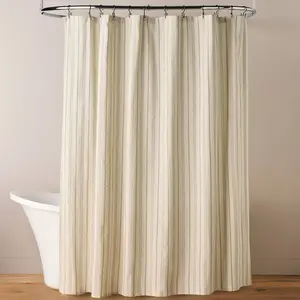 Vertical Striped Shower Curtain Blue - Hearth & Hand with Magnolia