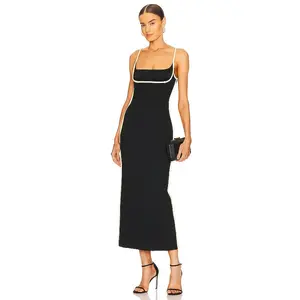 Paris Georgia Florian Dress in Black & Lime