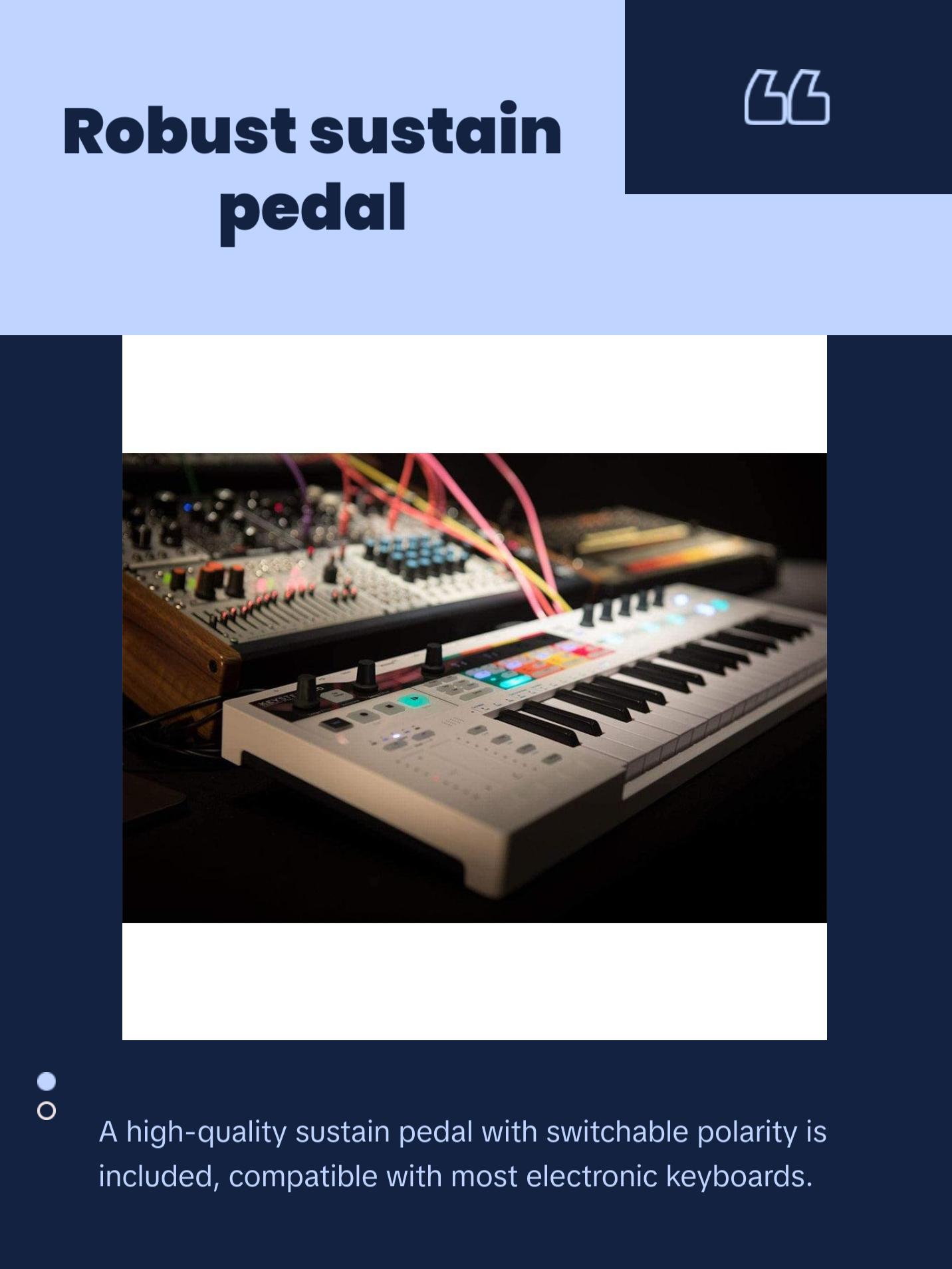 Arturia KeyStep Pro 37-key Keyboard Controller & Sequencer with Studio Monitor Headphones & Sustain Pedal Bundle