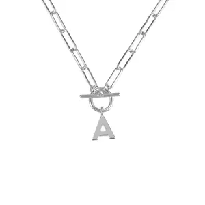 Toggle Initial Necklaces in Silver