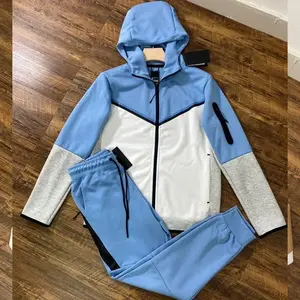 sweat pants men  comfortable  sports Men's Sports TECH FLEECE Winder Jacket Set Hoodie Set Top Set Men's Slim-Fit Cardigan Hoodie High Quality