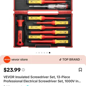 Vevor insulated screwdriver set 13 piece, professional electrical screwdriver set 1000v