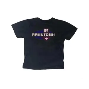 Vintage Downtown Graphic Baby Tee | Y2K Aesthetic Graphic Tees & Graphic T-Shirts | Slim Crop Top Streetwear for Emo Goth Girls & Retro Outfits