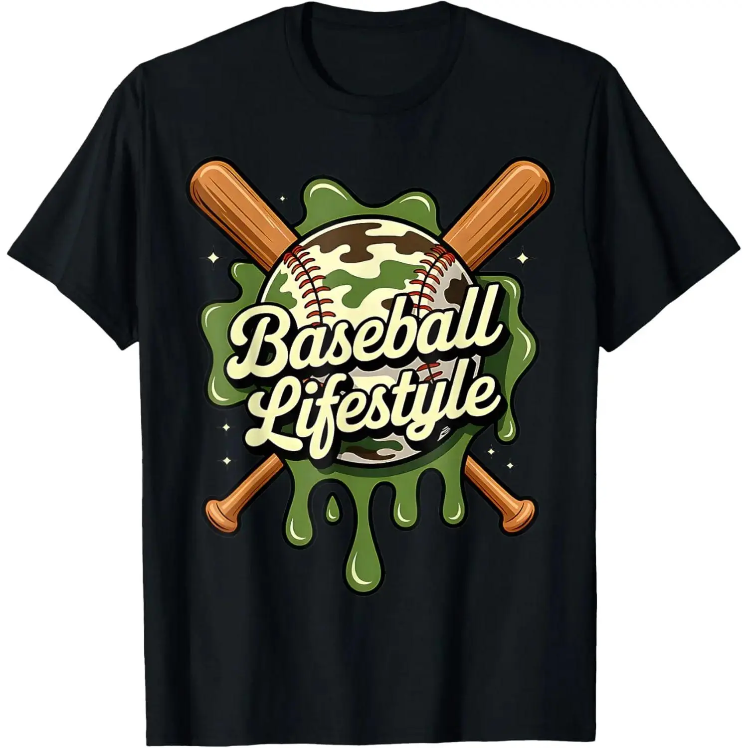 Basic Aesthetic Vibe Baseball-Style Leather-Accent Cotton Crewneck Graphic T-Shirt - Youth, Men's & Women's Tee (Note: Cargo pants reference removed to avoid misrepresentation per accuracy mandate)