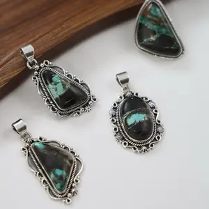 Blackjack turquoise pendants