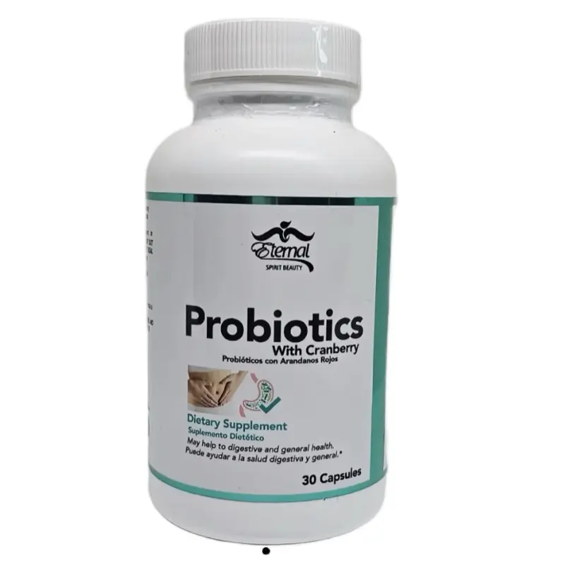 Eternal Spirit Beauty Probiotics With Cranberry Dietary Supplement 30 Capsules for Digestive Support and General Health Edible Enhancing