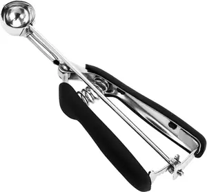 Cookie Scoop, 18/8 Stainless Steel Cookie Scooper, Cookie Scoops for Baking, 2Tsp/10ml/ 0.34oz Tbsp Cookie Dough Scoop, Ice Cream Scooper with Trigger Release, Cookie Scooper for Baking(#100/30mm)