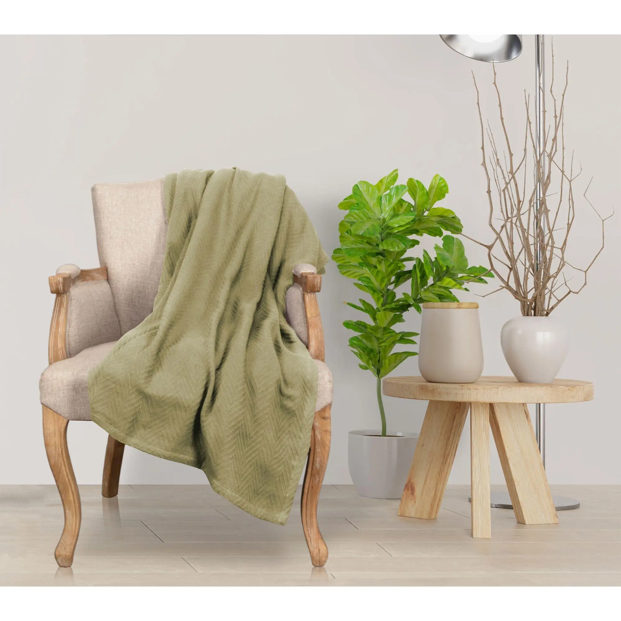 Superior All-Season Chevron Cotton Blanket, California King