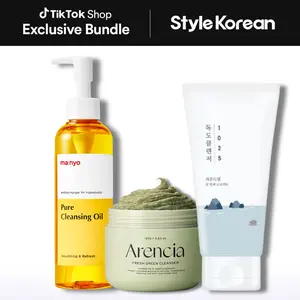 [Stylekorean] Korea’s Top-Selling Cleansing Set (Manyo cleansing oil, Arencia mochi cleanser, roundlab dokdo cleanser)