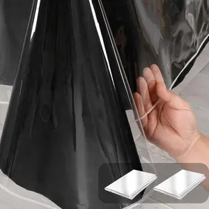 Clear Tablecloth Square 2 Pack, 70 x 70 Inch, 100% Waterproof Oilproof Stain Resistant Wipeable Clear Table Cover Protector