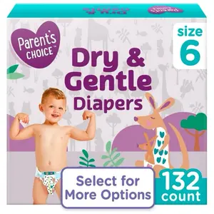 Baby Diapers (Size 6) 132 count -Dry & Gentle & Leak Proof