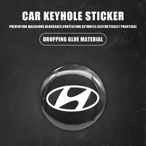 4/10/15pcs Car Door Keyhole Lock Protection Sticker, Self-Adhesive Dustproof Decal, Universal Fit for Hyundai i10 i30 i20 i40 IX35 Sonata Santa Fe Accent Tucson Elantra Creta Kona Genesis Equus Coupe Azera ioniq N Line