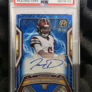 Topps Jayden Daniels Washington QB Autographed Card PSA/DNA Certified 126139122 Team Spots 45/99