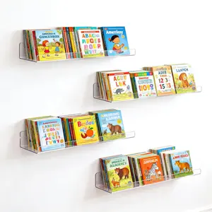 Acrylic Wall Shelves for Bedroom Decor, Floating Shelf Organizer for Perfume, Books and Room Accessories