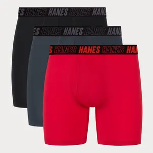Hanes Men’s Underwear – No Ride-Up, Everyday Comfort, Durable Seams, premium cotton Underwear for all-day wear and value multipack choice MAZSM3