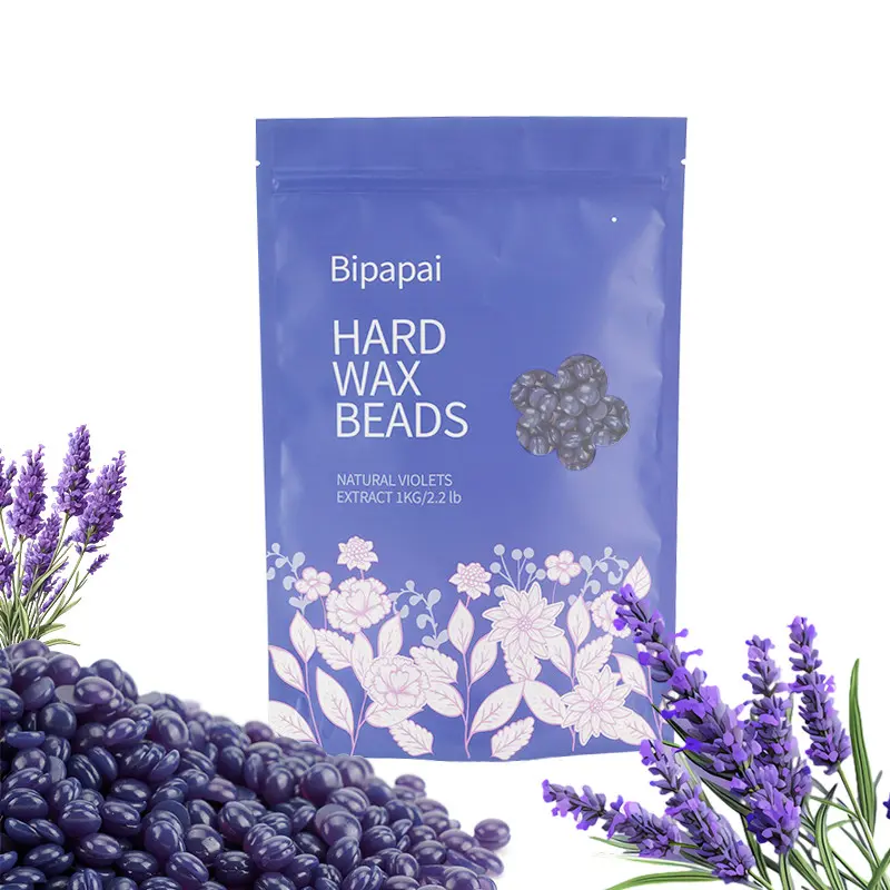1000g Hair Removal Honey Wax Lavender, Quick Full Body Depilation, Unisex, Home & Salon Use, Convenient Wax Pouch Packaging, Easy Hair Removal