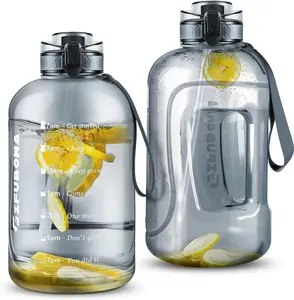 3l Goal Large Water Bottle with Handle BPA Free Leakproof Motivational Big Sports Capacity Drink Jug