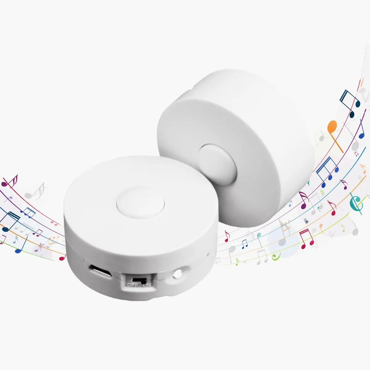Voice Recorder,16Min Voice Recording Button for Stuffed , Bear,Plush,  Doll ,Pillow.16MB Record Custom Messages for Xmas Halloween  Year Birthday Creative DIY Present (2P White)