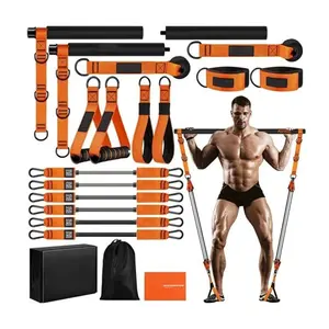 270LB Pilates Bar Kit with Resistance Bands – Full Set Home Workout Equipment, Multifunctional Yoga Fitness Bar for Strength Training, Stretching & Body Sculpting