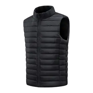 Men's lightweight vest, solid color fashion versatile zipper front closure hidden pockets suitable for autumn winter