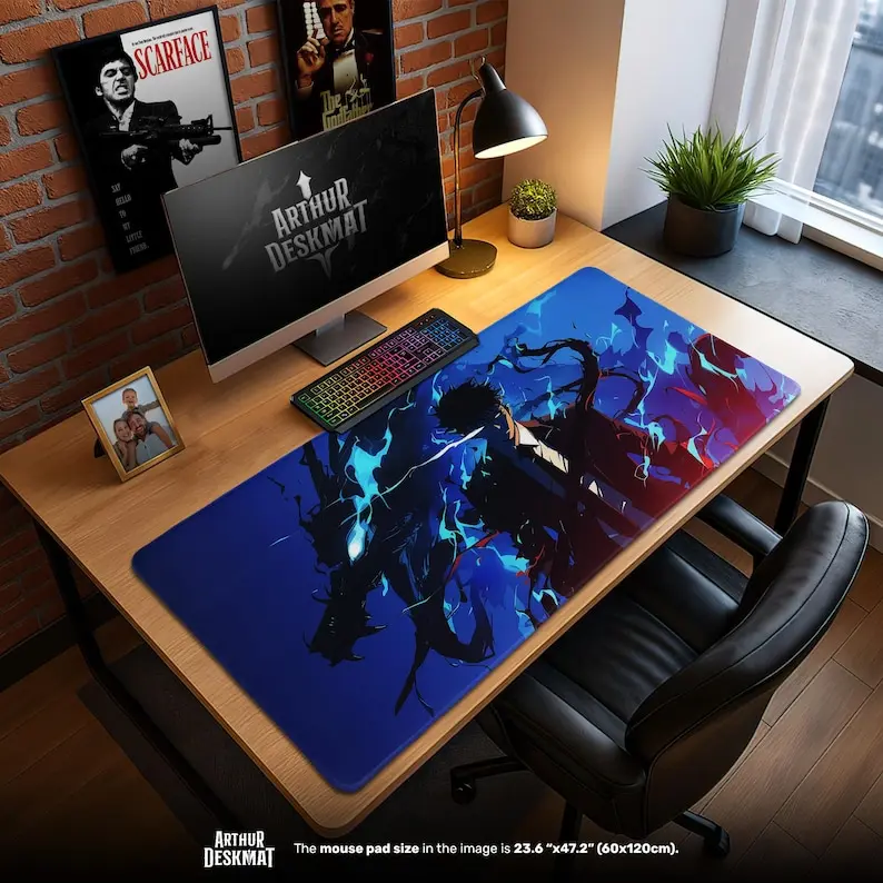 Solo Leveling Mouse Pad – Sung Jin-Woo Shadow Monarch Anime Desk Mat