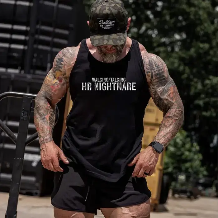 Walking Talking HR Nightmare Men’s Funny Work Humor Tank Top, Office Sarcasm Sleeveless Shirt, Gift For Coworker Dad Hoodie - Sweatshirt