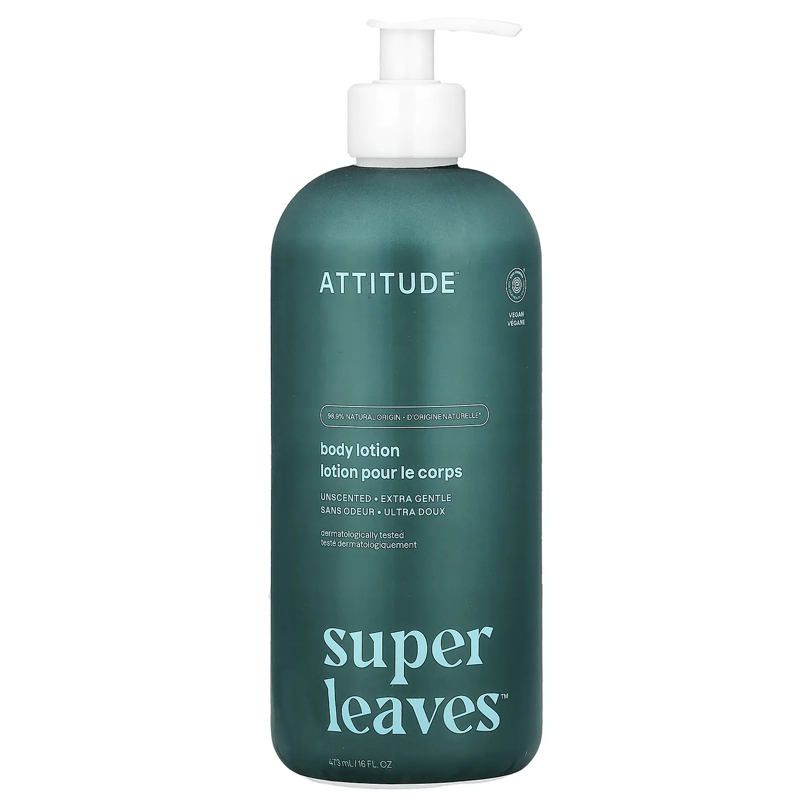 ATTITUDE Super Leaves™, Body Lotion, Unscented, 16 fl oz (473 ml)