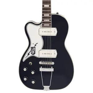 Airline Guitars Tuxedo Left Handed Black
