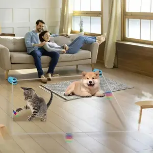 Interactive Cat & Dog Chase Toy USB Charging Automatic Bait for Pet Exercise Training Durable Plastic Material Mice & Animal Toys