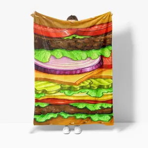 Various Delicious Food Pizza Soft Flannel Blanket Suitable sofa living room office bedroom,Perfect Gift