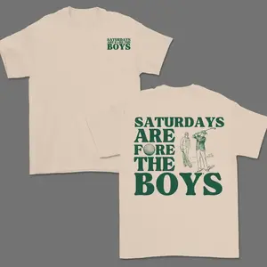 Saturdays Are Fore The Boys Golf T-Shirt, Funny Golf Graphic Tee for Men Women, Trendy Cotton Casual Shirt, Golf Lover Humor Tee, Streetwear Golf Style, Perfect Golf Gift